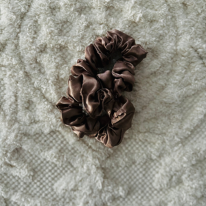 Scrunchie ciemny brąz