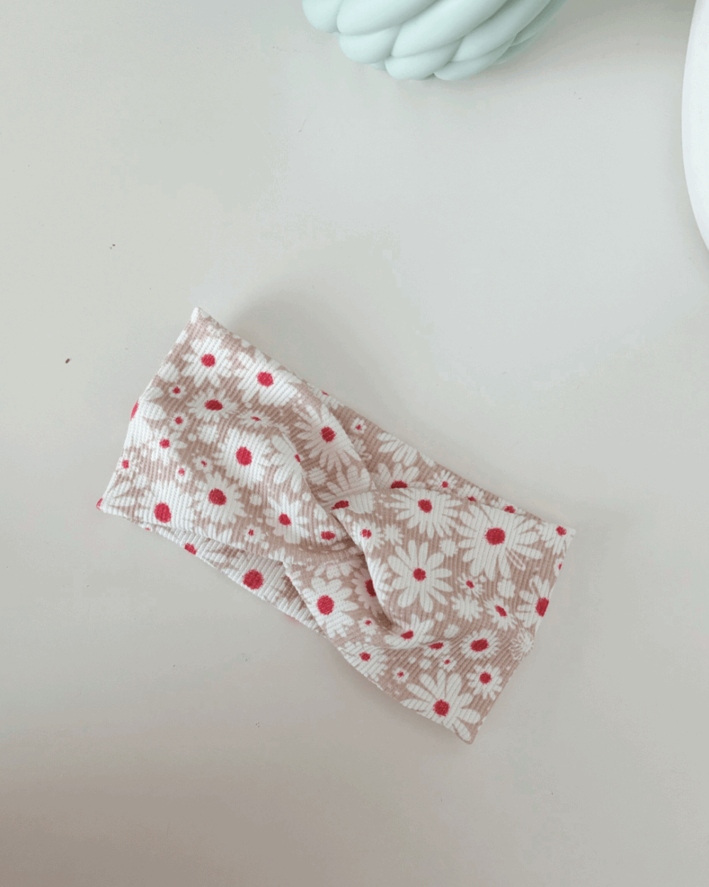 opaska w stokrotki beżowe