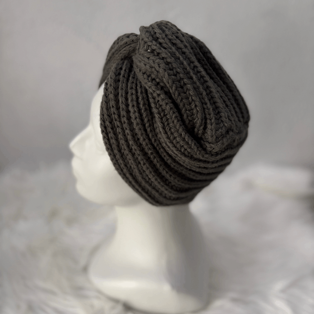 Turban prążkowany dla dorosłych