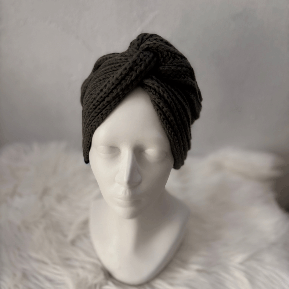 Turban prążkowany dla dorosłych