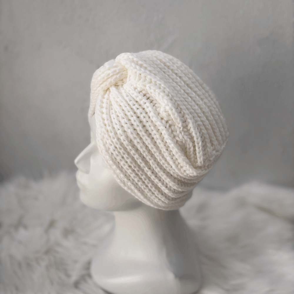 Turban prążkowany dla dorosłych