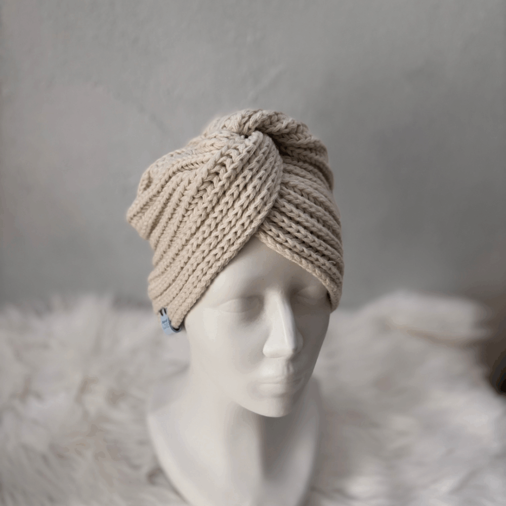 Turban prążkowany dla dorosłych