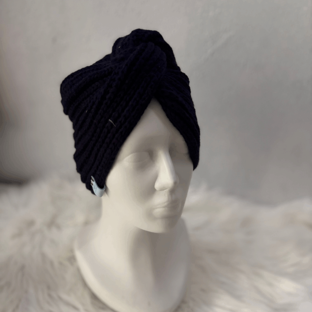 Turban prążkowany dla dorosłych
