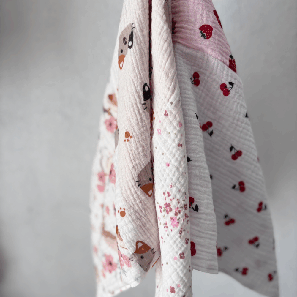 Koc muślinowy patchwork