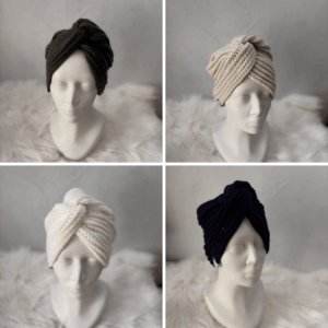 Turban prążkowany dla dorosłych