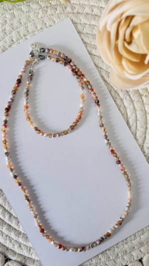 Naszyjnik Agat Ognisty