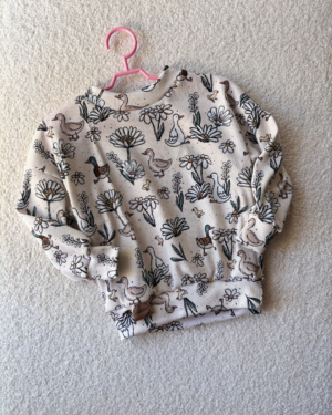 Dziecięca bluza prążkowana Kaczuszki i Kwiaty