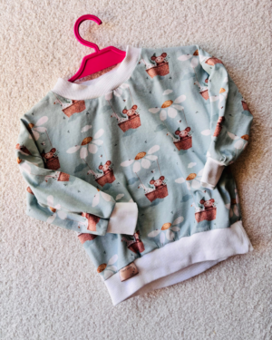 Dziecięca bluza dresowa handmade – Podniebne Myszki