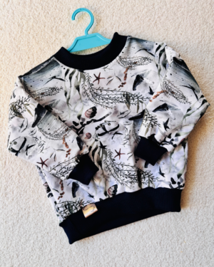 Dziecięca bluza dresowa w morskie wzory